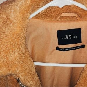Urban Outfitters Tan Teddy Coat
